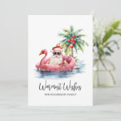 Tropical Beach Feestdagenkaart (Staand voorkant)