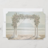 Tropical Beach Floral Arbor RSVP Kaart (Achterkant)