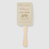 Tropical Beach Floral huwelijksprogramma Handwaaier (Voorkant)