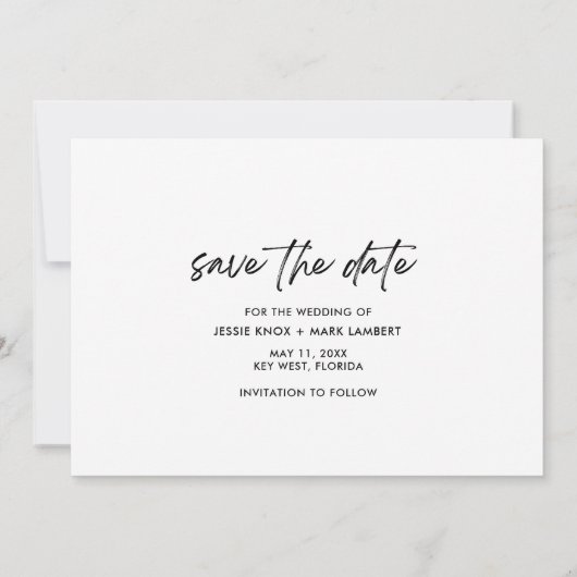 Tropical Beach Funny Wedding Save the Date (Dos)