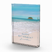 Tropical Beach gepersonaliseerde pensionering Fotoblokken (Rechts)