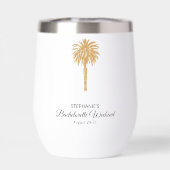 Tropical Beach Gold Palm Bestemming Bachelorette (Achterkant)