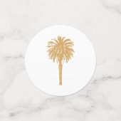 Tropical Beach Gold Palm Bestemming Bachelorette Confetti (Kleine voorkant)