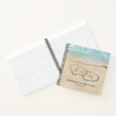 Tropical Beach Heart Shore Mariage Livre d'or (Intérieur)