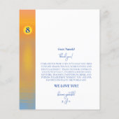 Tropical Beach Honeymoon Fund Couple Shoe Menu (Dos)