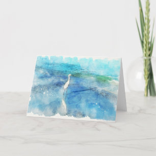 Tropical Beach in Teal Aqua Turquoise Blue Kaart