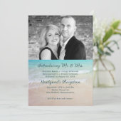 Tropical Beach Invitation de réception de mariage (Debout devant)