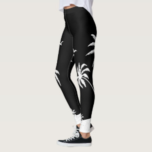 Tropical Beach Island Palm Tree Leggings
