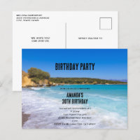 Tropical Beach Island Paradise Invitation d'annive