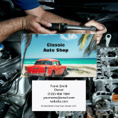 Tropical Beach Mechanic Carte de visite de voiture