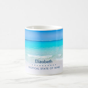 Tropical Beach met een Turquoise Zee Gepersonalise Koffiemok