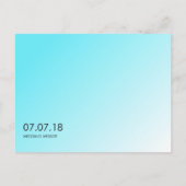 Tropical Beach met een Turquoise Zee Wedding STD Aankondigingskaart (Achterkant)