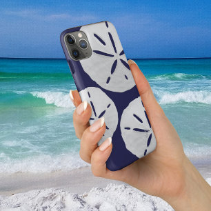 Tropical Beach Navy Blue White Sand Dollars iPhone 11 Pro Max Hoesje