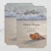 Tropical Beach Ocean Seashell Pensioenfeest Kaart (Voorkant / Achterkant)