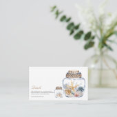 Tropical Beach Ocean Shell bruiloft details Informatiekaartje (Staand voorkant)