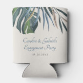 Tropical Beach Palm bruiloft Blikjeskoeler (Achterkant)