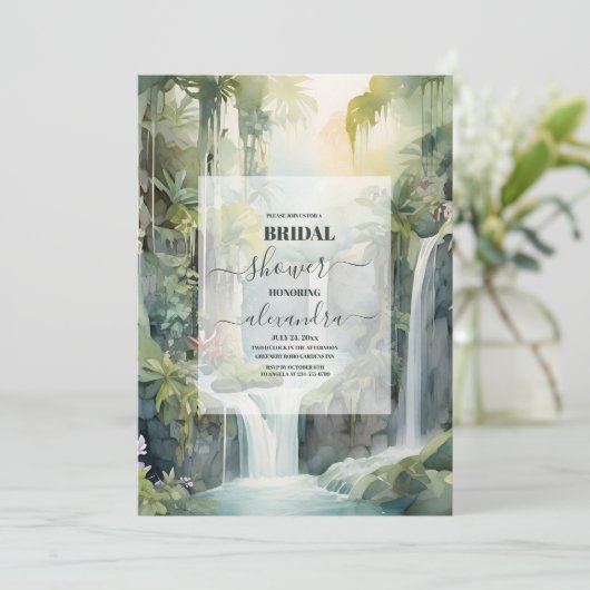 Tropical Beach Palm Leaf Vrijgezellenfeest Kaart (Staand voorkant)