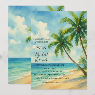 Tropical Beach Palm Tree Destination Vrijgezellenf Kaart