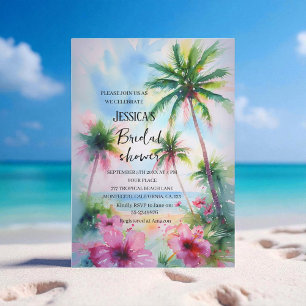 Tropical Beach Palm Tree Destination Vrijgezellenf Kaart