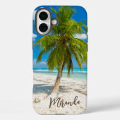 Tropical Beach Palm Tree Personalized Case-Mate iPhone Case (Achterkant)