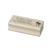 Tropical Beach Palm Trees Christmas Retouradres Rubberstempel (Stempel)
