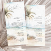 Tropical Beach Palm Trees Programme de mariage