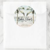 Tropical beach palms bébé auto-collant de douche (Sac)