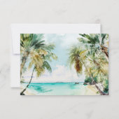 Tropical Beach Palms Wedding RSVP (Dos)