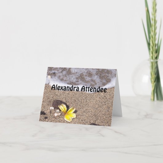 Tropical Beach - Plaats instelling Naam Kaarten Zi (Voorkant)