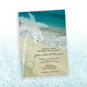 Tropical Beach Post Mariage Brunch Invitation
