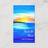 Tropical Beach QR code Interieur Design Abstract Visitekaartje (Voorkant)