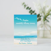 Tropical Beach Receptie Insert Kaart (Staand voorkant)