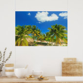 Tropical beach resort, Belize Poster (Keuken)