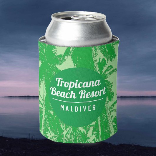 Tropical Beach Resort met Palm Trees Design Blikjeskoeler