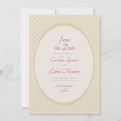 Tropical Beach Roze Huwelijk Save the Date (Achterkant)