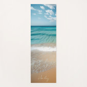 Tropical Beach Sand Ocean Aangepaste naam Yogamat (Voorkant)