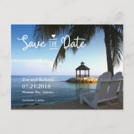 Tropical Beach Save the Date Briefkaart