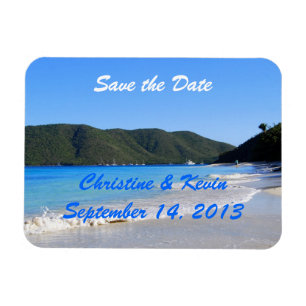Tropical Beach Save the Date Magnet