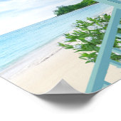 Tropical Beach Scene Poster (Coin)