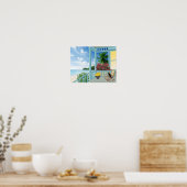 Tropical Beach Scene Poster (Cuisine)