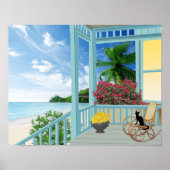 Tropical Beach Scene Poster (Devant)