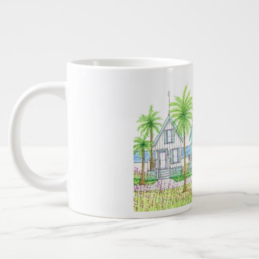 Tropical Beach Shack Jumbo Mug (Gauche)