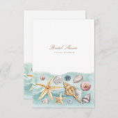 Tropical Beach Shell bruids douche uitnodiging (Voorkant / Achterkant)