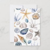 Tropical Beach Shell bruids douche uitnodiging (Achterkant)