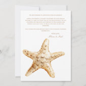 Tropical Beach Shell Verloving Aankondiging Kaart (Achterkant)
