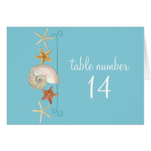 Tropical Beach Shells Starfish Nautilus Été (Devant Horizontal)