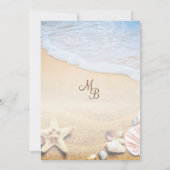 Tropical Beach Starfish Mariage Détails Carte (Dos)