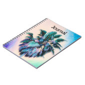 Tropical Beach Style Palm Tree Art Journal Spiral (Côté gauche)
