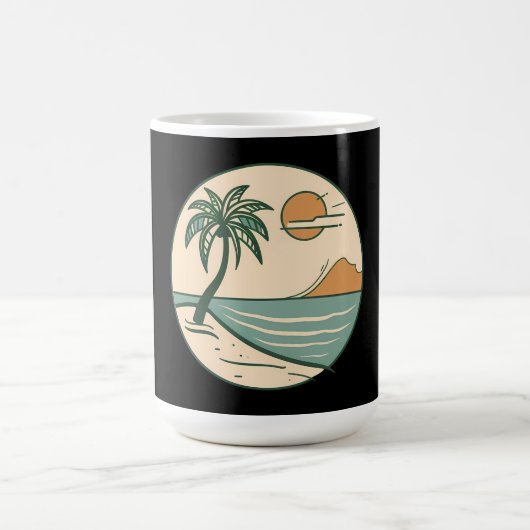 Tropical Beach Sunset Coffee Mug (Centre)