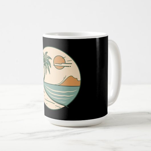 Tropical Beach Sunset Coffee Mug (Devant droit)
